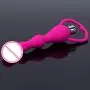 Silicone AnalBeadsMassagerPlugDildoButt Hook Trainer Toys for Lover Pink