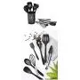 J&Amp;P Solid Wood Handle Silicone Kitchenware Non-Stick Pot Kitchen Tool Baking Set 12 Pieces Containing Kitchen Utensils Storage Bucket 100% No Bpa Non-Toxic Cookware
