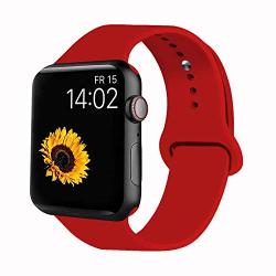 VATI Sport Band Compatible for Apple Watch Band 38mm 40mm 42mm 44mm, Soft Silicone Sport Strap Replacement Bands Compatible with 2019 Series 5 iWatch Apple Watch Series 4/3/2/1, Sport, Nike+, Edition