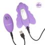 CalExotics Venus Butterfly Silicone Remote Rocking Penis ? Hands Free Strap On Personal Massager Probe with Controller ? Waterproof Adult Vibrator Sex Toy for Couples - Purple