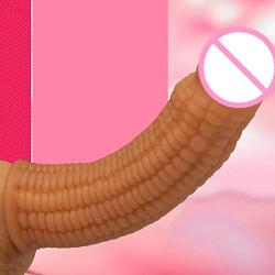 gLoaSublim Adult Toy for Women,Soft Silicone Dildo Corn Cucumber Artificial Penis Women Massage Stick Sexy Toy Loofah