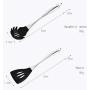 JunbosiKitchenware Silicone Kitchenware Set of 8 Stainless Steel Handle Kitchenware Set High Temperature Anti-Scalding Cooking Spoon Shovel