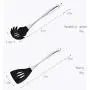 JunbosiKitchenware Silicone Kitchenware Set of 8 Stainless Steel Handle Kitchenware Set High Temperature Anti-Scalding Cooking Spoon Shovel