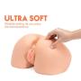 CyberSkin Male Masturbator Perfect Ass with Mega Big Powerful Vibrating Egg, Light, Realistic 3D Lifelike TPE Love Doll Toy Butt Full Size, Vagina Anal 2 Entry, Pussy & Backdoor Stroker, Love Doll