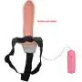 XIKEZAN Strap On Harness Bondage with 7&quotInches Silicone Vibrating Dildo Penis Sex Toys & Games for Women Lesbian Gay Anal Plug +Free Sexual Lubricant (Fresh)