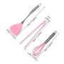 Pink Silicone Cooking Tools Stainless Steel Handle Kitchenware Dinnerware Tableware Heat Resistant Kitchen Utensils Accessories,Pink spoon B