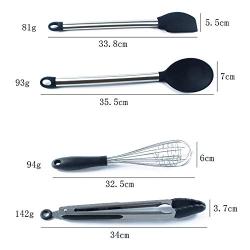 Kitchen Utensils,Silicone Spatula Set Silicone Kitchenware Cookware Non-stick Gets Shovel 8-piece Set