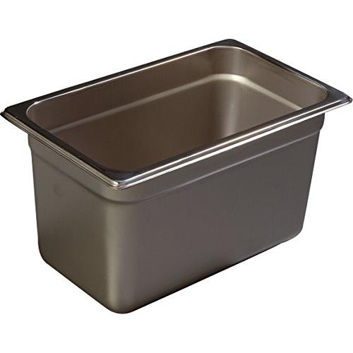 Carlisle 608146 DuraPan Heavy Gauge Stainless Steel Quarter-Size Steam Table Food Pan, 6" Deep