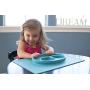ezpz Happy Mat - One-piece silicone placemat + plate (Coral)