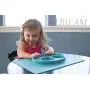 ezpz Happy Mat - One-piece silicone placemat + plate (Coral)