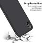 iPhone XR Silicone Case, XSHNUO Liquid Silicone Gel Rubber Ultra Thin Case with Soft Microfiber Cloth Lining Cushion for Apple iPhone XR (2018) 6.1 inch (Black)