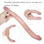 HAOZICH Silicone Double Ended Flexible Massage Toy for Women and Couples HAOZICH (Color : Beige)