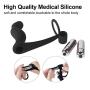 Silicone Ring Double Ví-bratór Sexoy Toys Flexible Anales Plugs for Male Time Delay Exercise