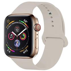 YANCH Compatible with for Apple Watch Band 38mm 42mm 40mm 44mm, Soft Silicone Sport Band Replacement Wrist Strap Compatible with for iWatch Series 4/3/2/1, Nike+,Sport,Edition