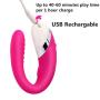 12 Speeds Waterproof Toys for Couple Silicone G-Spót Double Vibe víbrátór USB Rechargeable s Toys