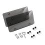 BLVD-LPF OBEY YOUR LUXURY  Tinted Clear Smoked Unbreakable License Plate Shields - 2-Pack Novelty/License Plate Tint Smoke Bubble Covers