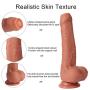 8.5 Inch Realistic Soft D?`ld?s with Strong Suction Cup-Relaxation Massager Wand Toys-100% Silicone Material