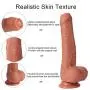 8.5 Inch Realistic Soft D?`ld?s with Strong Suction Cup-Relaxation Massager Wand Toys-100% Silicone Material