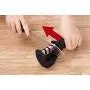 ZFF Sharpening Knife Sharpener Household Kitchenware Convenient and Safe For Stainless Steel Cutter Black 20×7.5cm