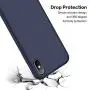 iPhone X Silicone Case, XSHNUO Liquid Silicone Gel Rubber Ultra Thin Case with Soft Microfiber Cloth Lining Cushion for Apple iPhone X (2017) 5.8 inch (Midnight Blue)