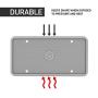 Rightcar Solutions Flawless Silicone License Plate Frame - Rust-Proof. Rattle-Proof. Weather-Proof. - Grey