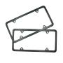 Indeedbuy 2017 Newest 2 Pcs 4 Holes Stainless Steel Black License Plate Frame