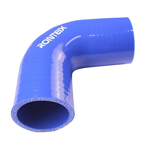 Ronteix Universal 4-Ply High Performance ID 2 Inch 90 Degree Elbow Coupler Silicone Hose (2(51MM), BLUE)