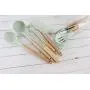 Silicone Kitchenware - Kitchen Wood Handle Silicone Kitchenware Set of 9 Pieces, Cooking Tools Spoon Shovel Baking Set Spatula, 9-piece set
