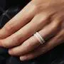 ThunderFit Womens Thin Swivel Rings, 10 Rings / 8 Rings / 4 Rings / 1 Ring - Stackable Silicone Wedding Rings - 2.5mm Wide - 2mm Thick