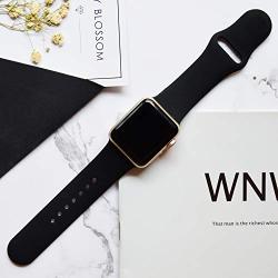 TIMTU Sport Band Compatible with Apple Watch Band 40mm 38mm 42mm 44mm, Soft Silicone Strap Replacement for Apple Watch Series 5 4 3 2 1 for Women/Men