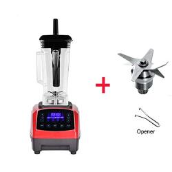 Automatic Digital Smart Timer Program 2200W Heavy Duty Power Blender Mixer Juicer Food Processor Ice Smoothie Bar Fruit,Red Blades And Tool,Uk Plug