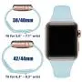 Zekapu Sport Band Compatible for Apple Watch 38mm 42mm 40mm 44mm, Soft Silicone Narrow Slim Sport Replacement Wristband for iWatch Series 5, Series 4, Series 3, Series 2, Series 1 Women
