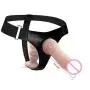 Lesbian Strapon, Double Dildo Strap on Harness, Super Soft Silicone Dong, Realistic Penis, Sex Toys for Woman