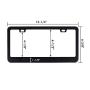 Ohuhu Matte Aluminum License Plate Frame with Black Screw Caps, 2Pcs 2 Holes Black Licenses Plates Frames, Car Licenses Plate Covers Holders for US Vehicles