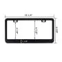 Ohuhu Matte Aluminum License Plate Frame with Black Screw Caps, 2Pcs 2 Holes Black Licenses Plates Frames, Car Licenses Plate Covers Holders for US Vehicles