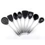 JunbosiKitchenware Food Grade Stainless Steel Spatula Nonstick Silicone Shovel Spoon Food Grade Nylon Silicone Kitchenware Set