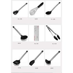 JunbosiKitchenware Kitchen Tools Stainless Steel Pipe Handle Silicone Kitchenware High Temperature Silicone Kitchenware 8 Piece Set