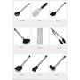 JunbosiKitchenware Kitchen Tools Stainless Steel Pipe Handle Silicone Kitchenware High Temperature Silicone Kitchenware 8 Piece Set