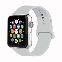 IYOU Sport Band Compatible with Watch Band 38MM 42MM 40MM 44MM, Soft Silicone Replacement Sport Strap Compatible with 2019 Watch Series 5 2018 Watch Series 4/3/2/1