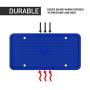 Rightcar Solutions Flawless Silicone License Plate Frame - Rust-Proof. Rattle-Proof. Weather-Proof. - Blue