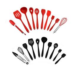 Silicone Kitchenware -10-Piece Non-stick Cookware Silicone Kitchenware Set RT19-004 (10, Red)