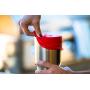 O-Sip! Silicone Straw Lids- XL Size (Pk of 3), Stretches to Cover Tumblers, Large Cups and Mugs, Yeti Rambler, Mason Jars; Spill Proof, Reusable, Durable, Replacement Lid Accessory (Red,Navy,Gray)
