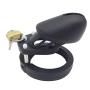 Males Silicone Control Massage Device with 5 Rings (Black,Short)