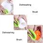 SDBT LT Dishwashing Brush Household Food Grade Dishwashing Brush Round Silicone Multi-Function Dishwashing Brush Fruit and Vegetable Cleaning Soft Decontamination Kitchenware Tableware Brush,Green