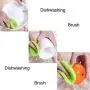 SDBT LT Dishwashing Brush Household Food Grade Dishwashing Brush Round Silicone Multi-Function Dishwashing Brush Fruit and Vegetable Cleaning Soft Decontamination Kitchenware Tableware Brush,Green