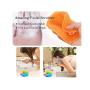 Silicone Scrubber, Silicone Multipurpose Kitchen Scrub Brush for Dish Pot and Veggies Fruit Non-Stick Pan Yellow