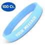 Reminderband Silicone Wristbands - 100 Pack - Personalized Customizable Rubber Bracelets - Customized for Motivation, Events, Gifts, Support, Causes, Fundraisers, Awareness - Men, Women