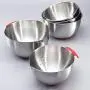 Stainless Steel Mixing Bowl with Ergonomic Non-Slip Silicone Base Professional Kitchenware (Color : B, Size : M)