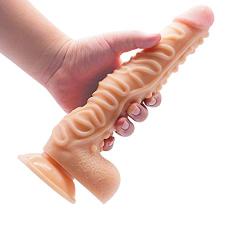 CharmingNight Vibrant Stick Massager 10.63 Inch Realistic Massager Toys Lifelike Silicone-D?ld? Training Kit with Suction Cup for Women Portable Toys