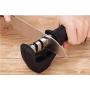 ZFF Sharpening Knife Sharpener Household Kitchenware Convenient and Safe For Stainless Steel Cutter Black 20×7.5cm